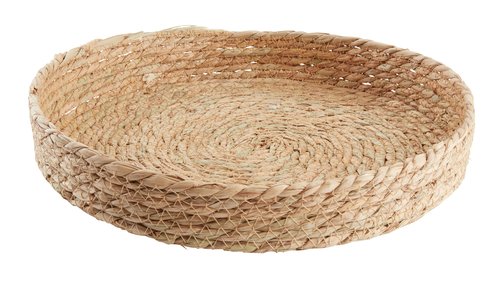 Decorative tray JOAR D35xH5cm seagrass