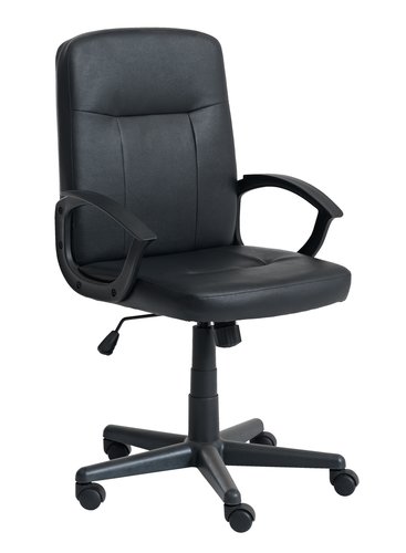 Office chair NIMTOFTE black faux leather