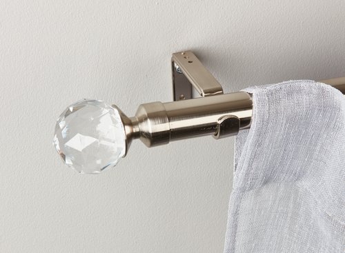 Curtain pole PRESTINE CRYSTAL 120-210cm silver