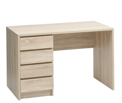 Desk LIMFJORDEN 60x120 4 drawers light oak colour