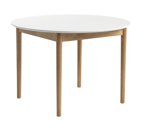 Dining table MARSTRAND D110/110x200 white/natural