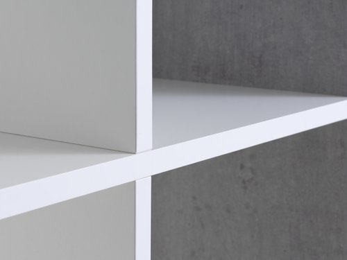 Room divider HALDAGER 8 shelves concrete/wh