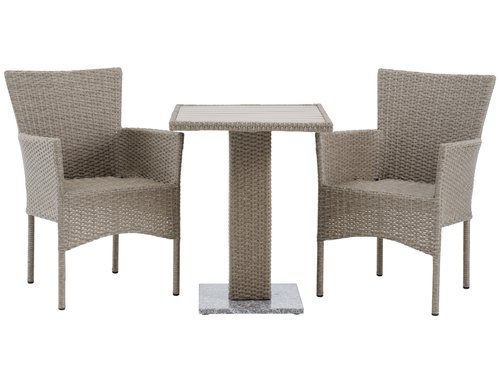 THY L60 table + 2 AIDT chair natural