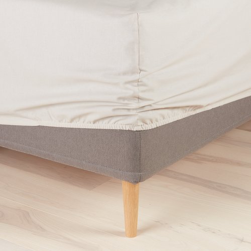 Fitted sheet FRIDA Double beige