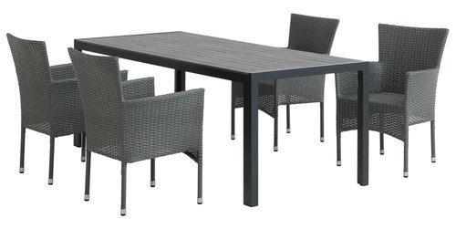 Garden table PINDSTRUP W90xL205 grey