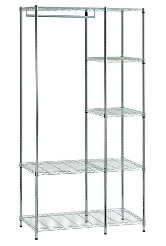 Hallway unit VINDINGE 4 shelves chrome