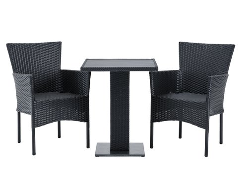 THY L60 table + 2 AIDT chair black