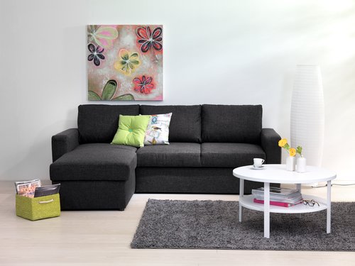 Coffee table SKIBBY D80 with shelf white