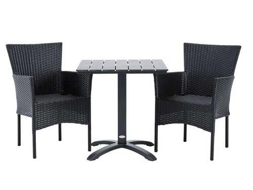 HOBRO L70 table + 2 AIDT chair black