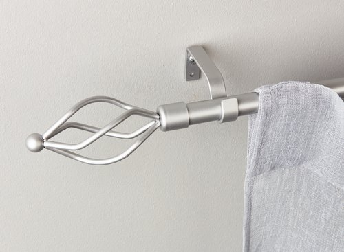 Curtain pole COUNTY CROWN 125-215cm silver