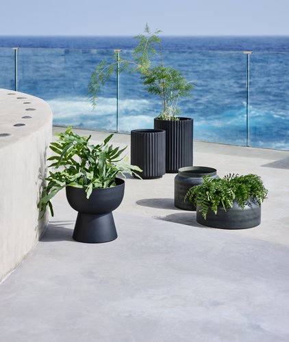 Garden planter LOMVI D30xH30 black