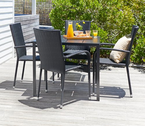 Stacking chair GUDHJEM black