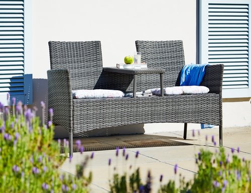 Garden bench FASTERHOLT W138xD61 grey