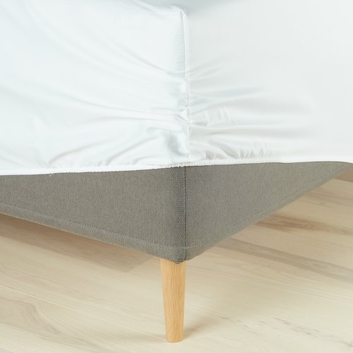 Sateen Fitted sheet TINE Double white