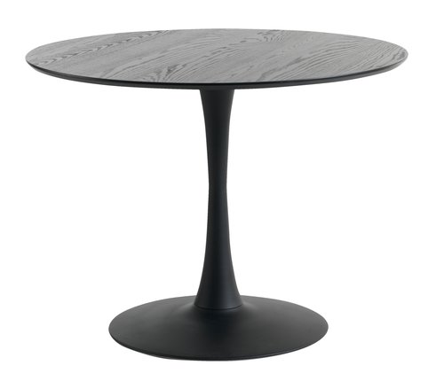 Dining table RINGSTED D100 black ash veneer