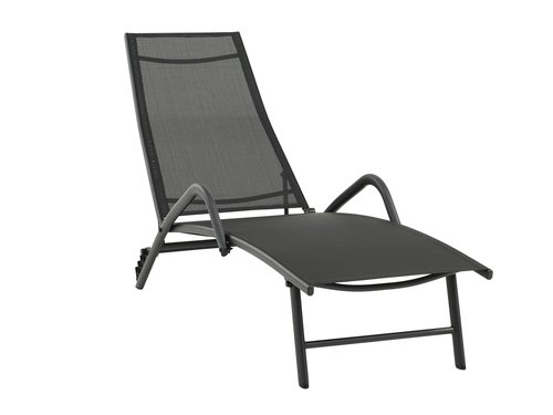 Sun lounger NORDSTRAND W57xL191 black