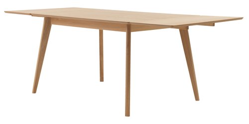 Dining table KALBY 90x130/220 light oak