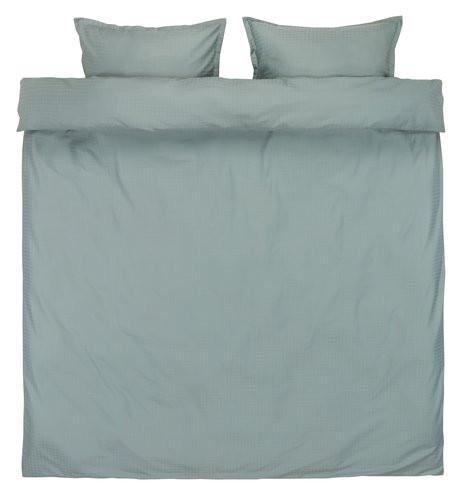 Sateen duvet cover set INGEBORG 200x220 Double green