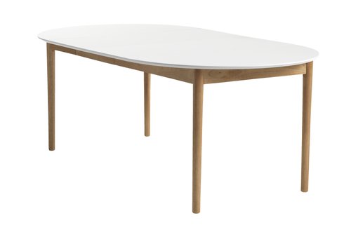 Dining table MARSTRAND D110/110x200 white/natural