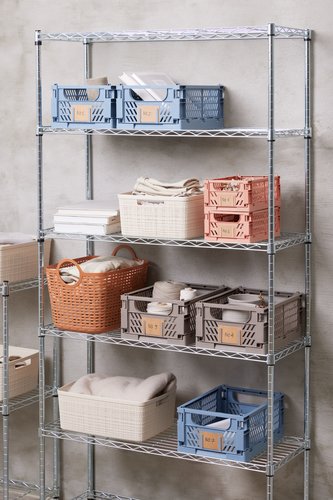 Basket MILAS W25xL34xH15cm foldable blue