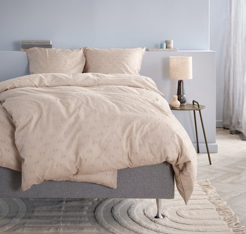 Duvet cover set DORTHE King sand