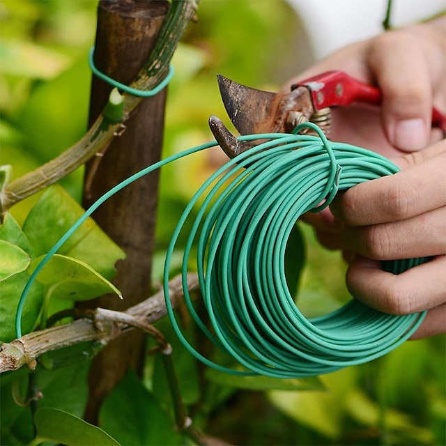 Plant Ties Garden Tree Tie Green Soft Plant Twine Soft Stretchy Garden Twine Environmentally Smart Tree Ties Flexible Bendy Garden Support Wire