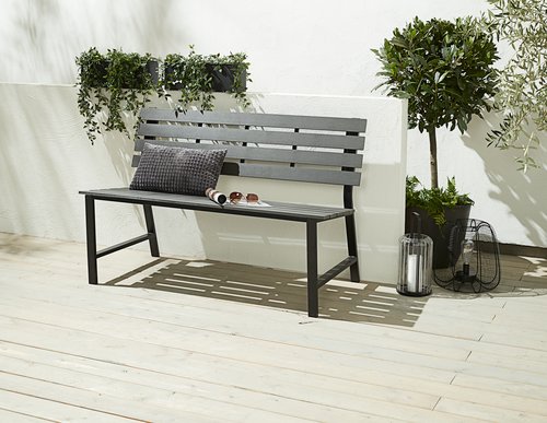 Garden bench KLINT W125xD58 grey