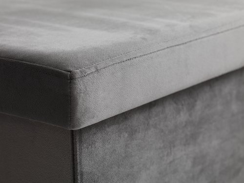 Pouffe AUNING 76x38 grey velvet