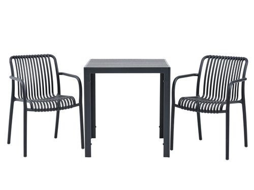 JERSORE L70 table + 2 NABBEN chair black