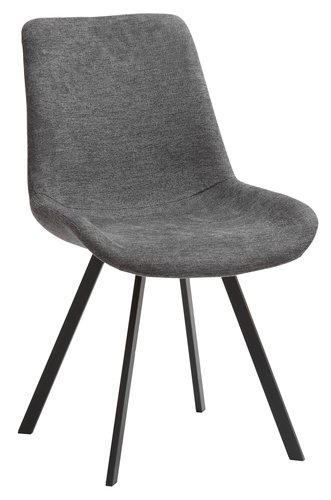 Dining chair HYGUM swivel grey/black