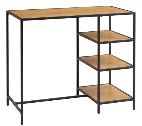 Bar table TRAPPEDAL 60x120 oak/black