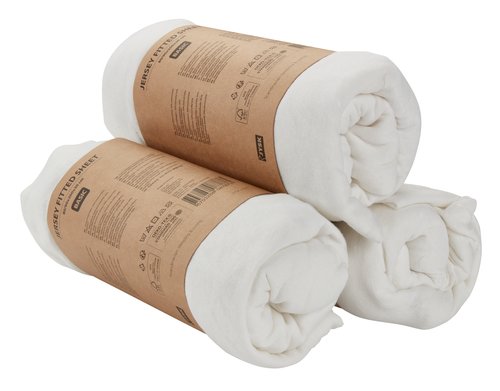 Jersey Fitted sheet JANNE Super King white