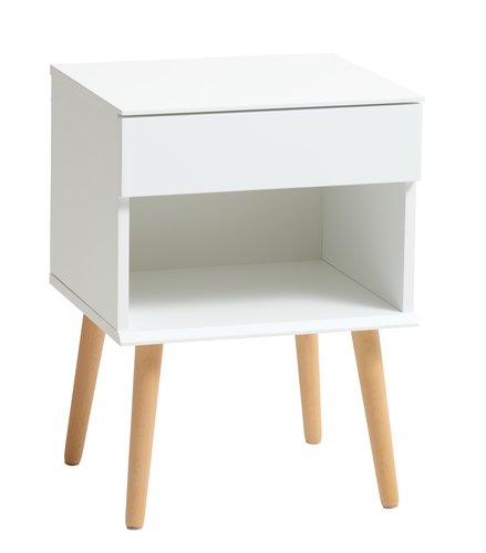 Bedside table KORSVANG 1 drawer white