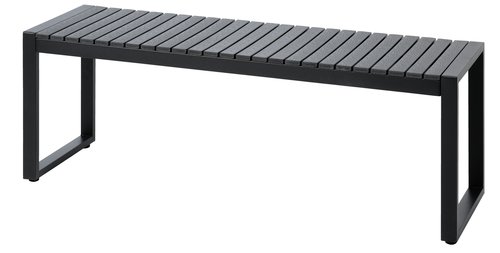 Garden bench SAUNTE W120xD35 black