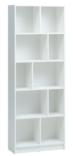 Bookcase MOSBJERG 10 shelves white