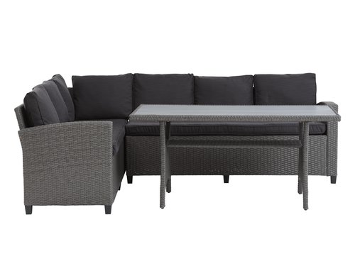 Lounge set ULLEHUSE 6-seater storage grey