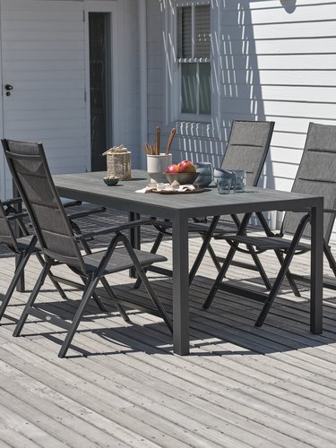 PINDSTRUP L205 table + 4 MYSEN chair grey