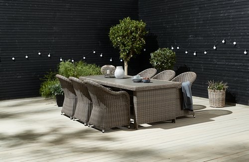 Garden table GAMMELBY W100xL225 grey