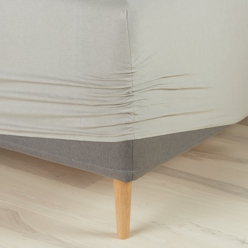 Jersey Fitted sheet JETTE Single light grey