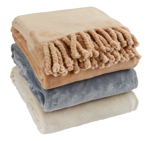 Throw BONDEROSE 130x170 fleece latte