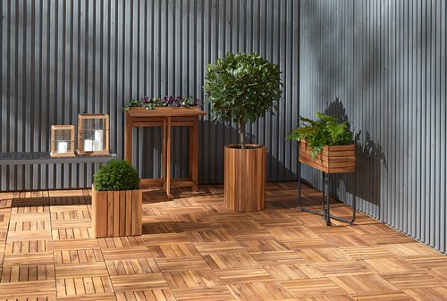 Garden planter MYRHAUK D34xH50 hardwood