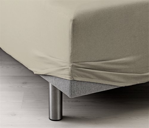 Jersey Fitted sheet JETTE Single light grey