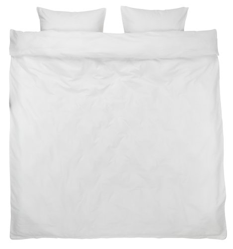 Duvet cover set TINNE seersucker Double white