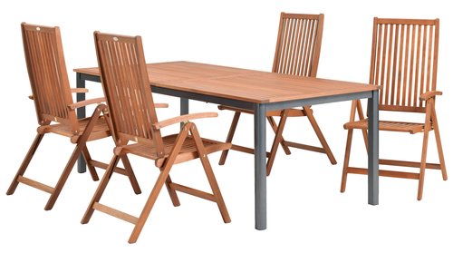 Garden table YTTRUP W100xL210/300 hardwood