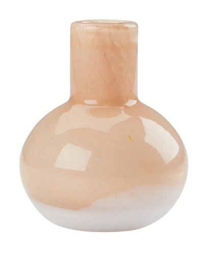 Vase ASLE D9xH11cm orange/white