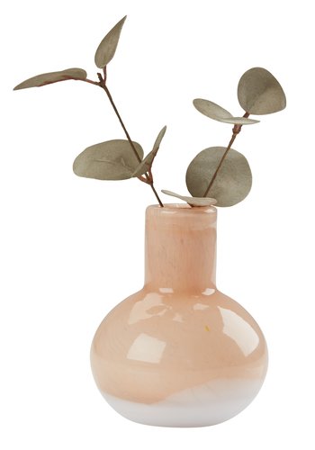 Vase ASLE D9xH11cm orange/white