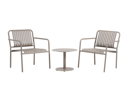 Lounge set FURUSET 2pers dark sand