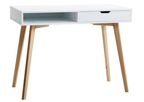 Desk TAMHOLT 50x100 white/natural