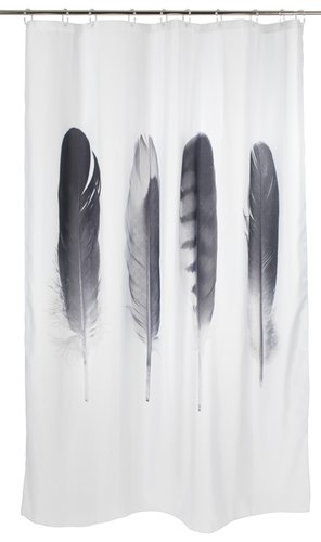Shower curtain TOTRA 150x200 black/white
