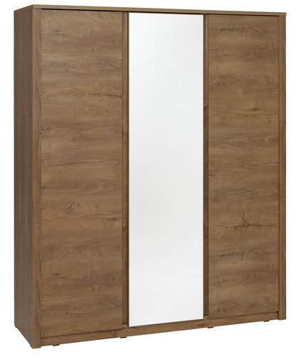 Wardrobe VEDDE 167x197 w/mirror wild oak